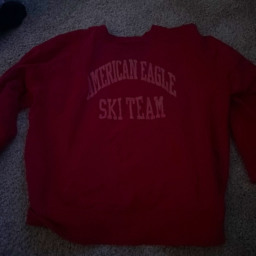 american eagle ski team red sweatshirt - size extra small, runs big
